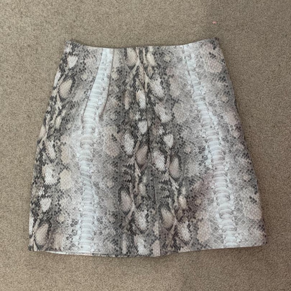 Snake skin leather skirt